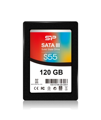 Silicon Power Slim S55 120 GB, SSD interface SATA, Write speed 420 MB/s, Read speed 550 MB/s