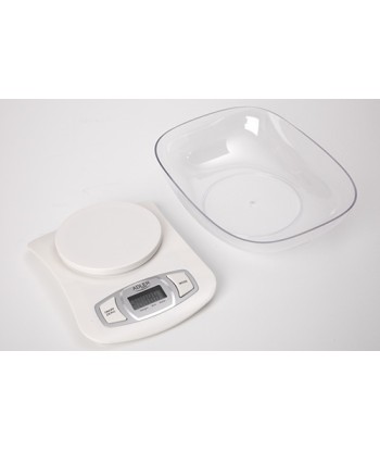 Adler AD 3137 Kitchen Scale - 5kg Capacity, 1g Graduation, Large LCD, Auto-Off, White