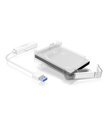 Raidsonic, ICY BOX, Adapter cable with protective a cover for 2.5" SATA hard disks to USB 3.0, blue Access LED, SATA, USB 3.0