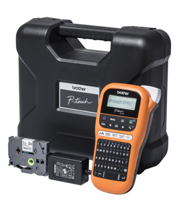 Brother Industrial durable label maker PTE110VP Thermal, Label Printer, Orange