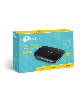 TP-LINK Switch TL-SG1005D Unmanaged, Desktop, 1 Gbps (RJ-45) ports quantity 5, Power supply type External, Plastic case