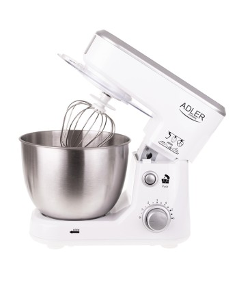 Кухонный комбайн Adler AD 4216 - Мощный 1000W, Чаша 4L, 6 Скоростей, Белый