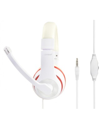 HEADSET STEREO WHITE/MHS-03-WTRD GEMBIRD