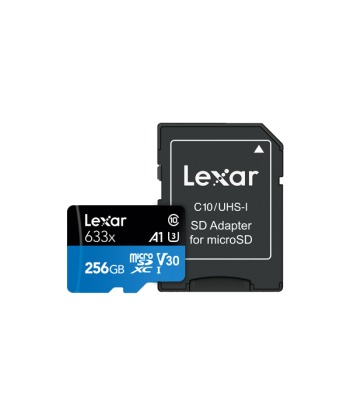 Lexar High-Performance 633x 256GB MicroSDXC UHS-I U3 V30 A1