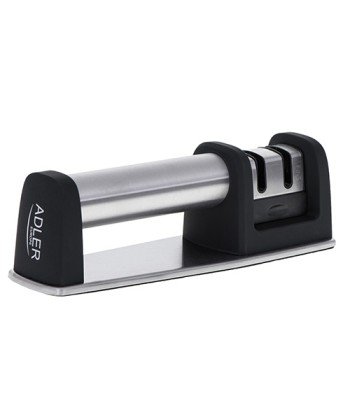Adler AD 4489 Manual Knife Sharpener - Black/Stainless Steel - 2-Stage Sharpening