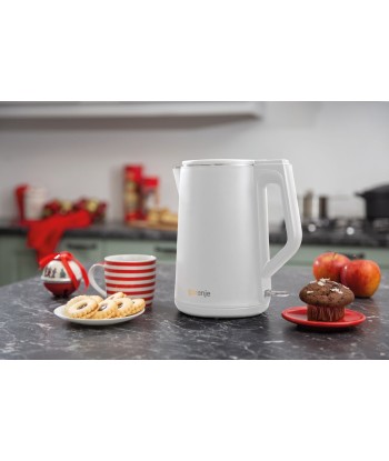 Gorenje K15DWW Electric, 2200 W, 1.5 L, Plastic + metal, 360° rotational base, White