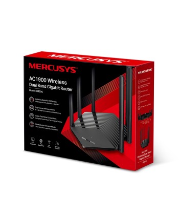 Wireless Router MERCUSYS 1900 Mbps 1 WAN 2x10/100/1000M Number of antennas 6 MR50G
