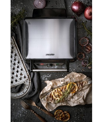 Mesko Grill MS 3050 Contact grill, 1800 W, Black/Stainless steel