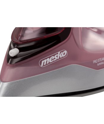 Mesko MS 5028 Steam Iron - Powerful 2600W for Effortless Ironing, Pink/Grey