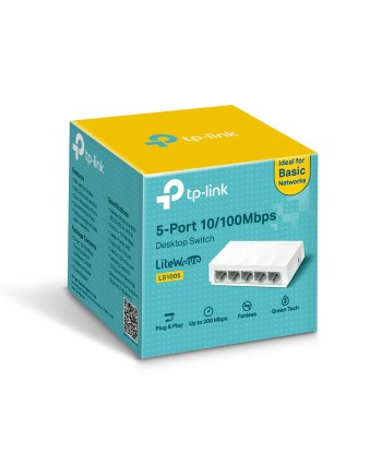 TP-LINK 5-Port 10/100Mbps Desktop Network Switch LS1005 Unmanaged, Desktop