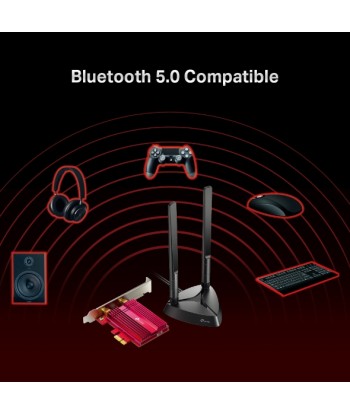 TP-LINK AX3000 Wi-Fi 6 Bluetooth 5.0 PCIe Adapter TX3000E 2.4GHz/5GHz, Antenna type 2xHigh-Gain External Antennas, 574+2402 Mbit