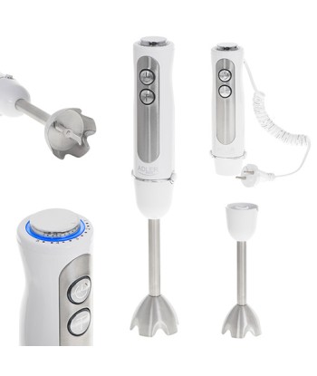 Adler AD 4625W Hand Blender - Powerful 1500W, 5 Speeds + Turbo - White