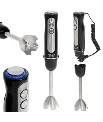 Adler AD 4625b Hand Blender, 850 W, Number of speeds 5, Turbo mode, Black