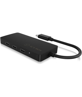 Raidsonic 4-port hub with USB Type-C interface and PD port IB-HUB1429-CPD Black