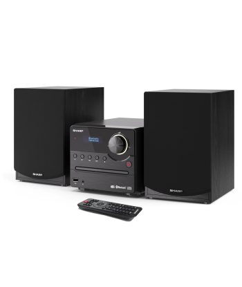 Sharp XL-B517D(BK) Hi-Fi Micro System, CD/FM/USB/Bluetooth v5.0, Aux-in, 45W, Black