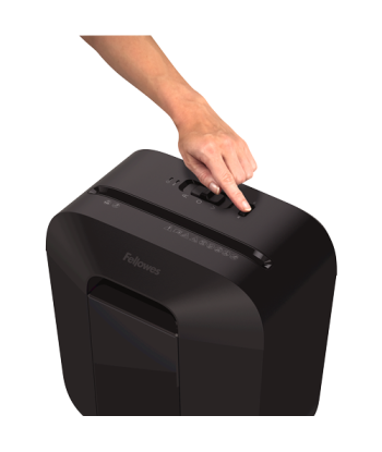 Fellowes Powershred LX25M Black, 11.5 L, Credit cards shredding, Mini-Cut Shredder, Paper handling standard/output 6 sheets per 