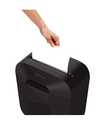 Fellowes Powershred LX25M Black, 11.5 L, Credit cards shredding, Mini-Cut Shredder, Paper handling standard/output 6 sheets per 
