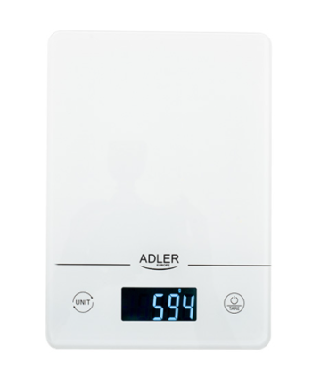 Кухонные весы Adler s AD 3170 Maximum weight (capacity) 15 kg, Graduation 1 g, Display type LCD, White