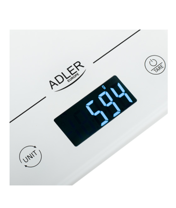 Кухонные весы Adler s AD 3170 Maximum weight (capacity) 15 kg, Graduation 1 g, Display type LCD, White