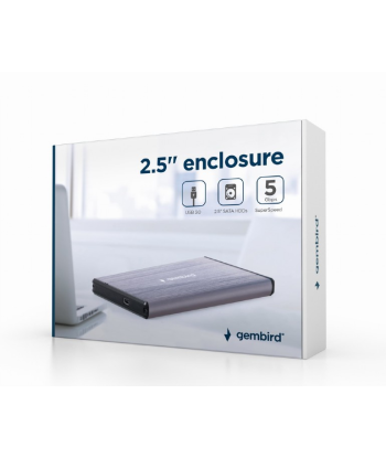 Gembird EE2-U3S-3-LG USB 3.0 2.5" SATA Korpus - Stiilne & Kiire!