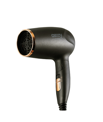 Camry CR 2261 Hair Dryer - 1400W, 2 Temperature Settings, Metallic Grey/Gold