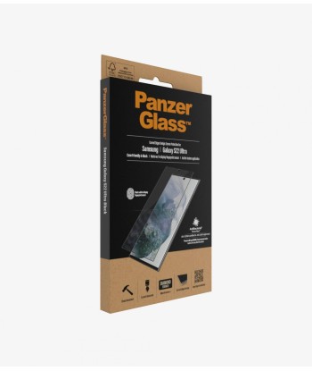 PanzerGlass Samsung, Galaxy S22 Ultra, Tempered glass, Black, Screen Protector