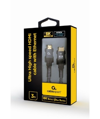Gembird Ultra High speed HDMI cable with Ethernet, 8K select plus series CCB-HDMI8K-3M HDMI 2.1 downwards, 3 m, 2 x Type-A