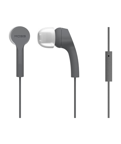 Koss KEB9iGRY Wired In-Ear Headphones with Microphone - Gray Koss KEB9iGRY Wired In-Ear Headphones with Microphone - Gray