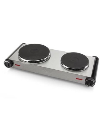 Pliidiplaat Tristar KP-6248 Number of burners/cooking zones 2, Stainless Steel/Black, Electric