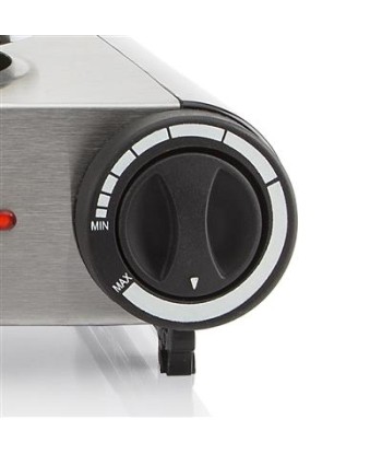 Pliidiplaat Tristar KP-6248 Number of burners/cooking zones 2, Stainless Steel/Black, Electric