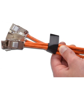 Digitus Velcro Cable Ties - 20mm x 10m - Black - Reusable & Adjustable