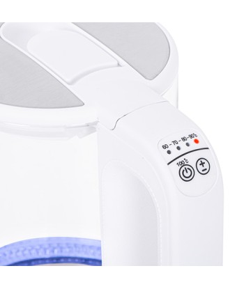 Mesko Kettle MS 1301w	 Electric, 1850 W, 1.7 L, Glass/Stainless steel, 360° rotational base, White