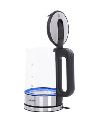Mesko Kettle MS 1301b Electric, 1850 W, 1.7 L, Glass/Stainless steel, 360° rotational base, Black