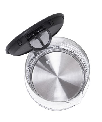 Mesko Kettle MS 1301b Electric, 1850 W, 1.7 L, Glass/Stainless steel, 360° rotational base, Black