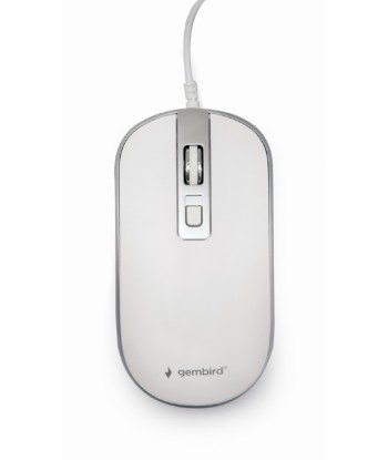Gembird Optical USB mouse MUS-4B-06-WS White/Silver