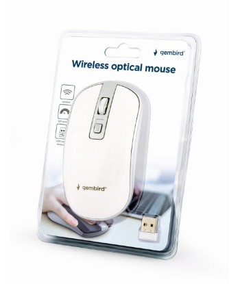 MOUSE USB OPTICAL WHITE/SILVER/MUS-4B-06-WS GEMBIRD