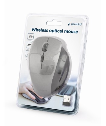 Gembird Wireless Optical mouse MUSW-6B-02-BG	 USB, Black-Spacegrey