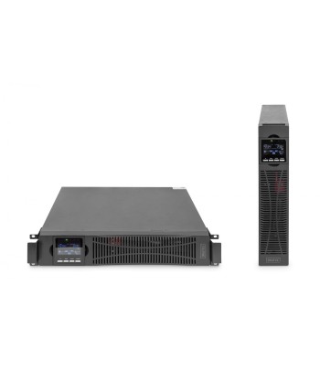DIGITUS OnLine UPS, rack/tower, 1500VA, 1500W, LCD, 8 x C13, 1 x C19, RS-232, USB, RJ45, SNMP card (optional), relay card