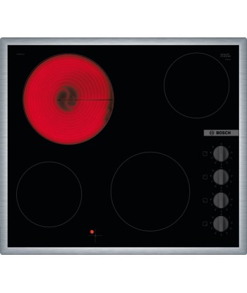 Bosch Hob PKE645CA2E Vitroceramic, Number of burners/cooking zones 4, Rotary knobs, Black, Made in Germany