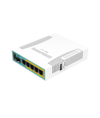Mikrotik Wired Ethernet Router RB960PGS, hEX PoE, CPU 800MHz, 128MB RAM, 16MB, 1xSFP, 5xGigabit LAN, 1xUSB, Power Output On