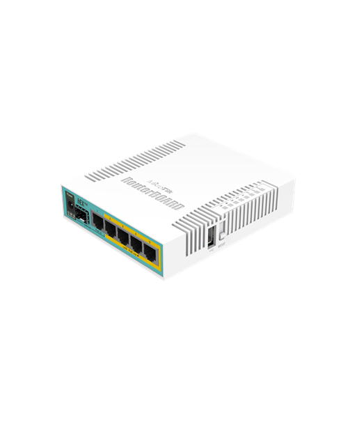Mikrotik Wired Ethernet Router RB960PGS, hEX PoE, CPU 800MHz, 128MB RAM, 16MB, 1xSFP, 5xGigabit LAN, 1xUSB, Power Output On