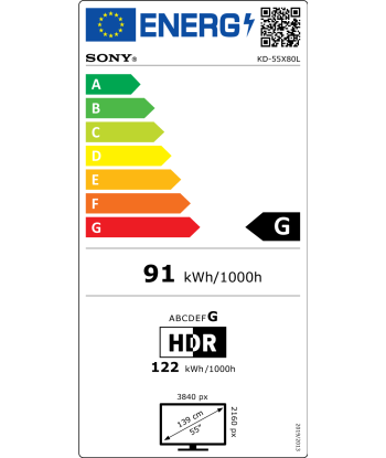 Sony KD55X80L 55" (139cm) 4K Ultra HD Smart Google LED TV