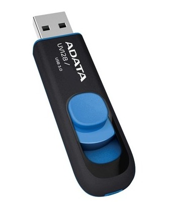 ADATA UV128 32GB USB 3.0 Flash Drive - Black/Blue