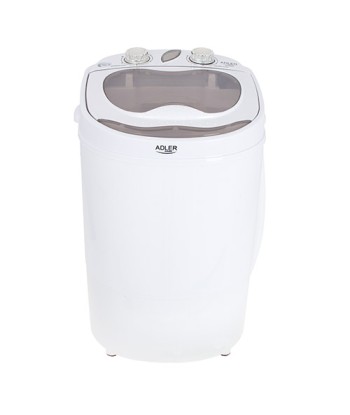 Adler Mini washing machine AD 8055 Top loading, Washing capacity 3 kg, Depth 37 cm, Width 36 cm, White