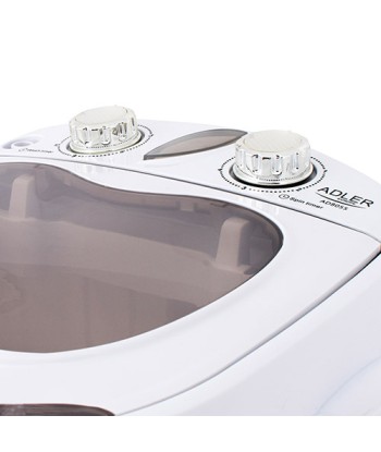 Adler Mini washing machine AD 8055 Top loading, Washing capacity 3 kg, Depth 37 cm, Width 36 cm, White