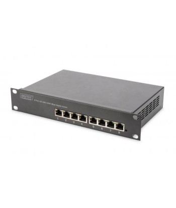 Digitus 10" Network Set, 6U Cabinet with Shelf, PDU, 8-Port Switch & CAT6 Patch Panel - Grey