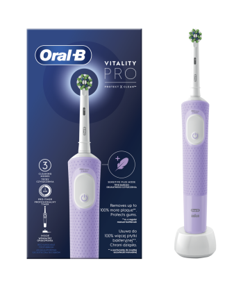Hambahari Oral-B D103 Vitality Pro Rechargeable, For adults, Number of brush heads included 1, Lilac Mist, Number of