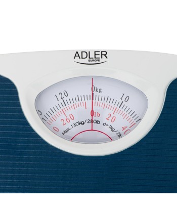 Adler Mechanical bathroom scale AD 8151b Maximum weight (capacity) 130 kg, Accuracy 1000 g, Blue/White