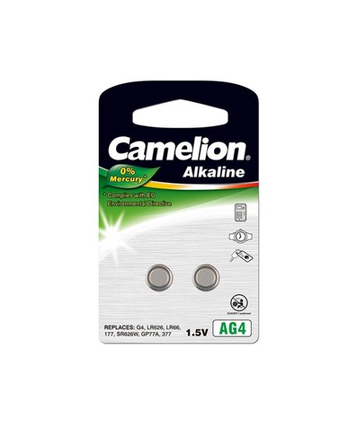 Camelion AG4/LR66/LR626/377 Alkaline nööpelement - 2tk Camelion AG4/LR66/LR626/377 Alkaline nööpelement - 2tk