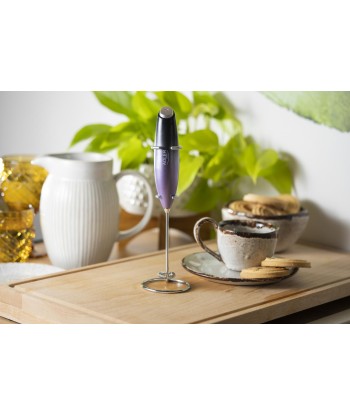 Adler Milk frother with a stand AD 4499 Black/Purple